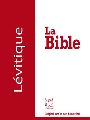 cover image of Lévitique